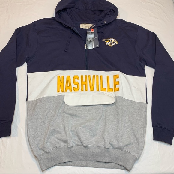 Fanatics Other - Fanatics NHL Nashville Predators 1/4 Zip Pullover Hoodie Sweatshirt New Mens LT